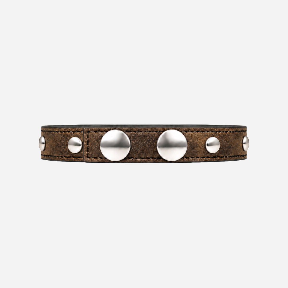 STUDDED BUFFALO LEATHER BRACELET (SLIM)