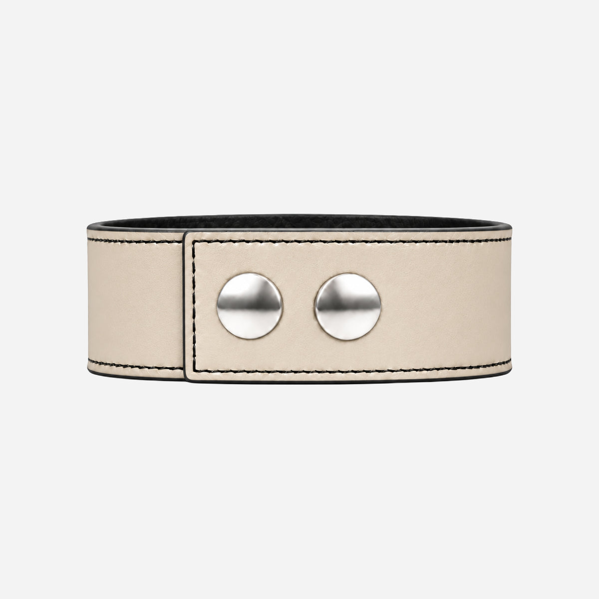 IVORY LEATHER BRACELET (WIDE)