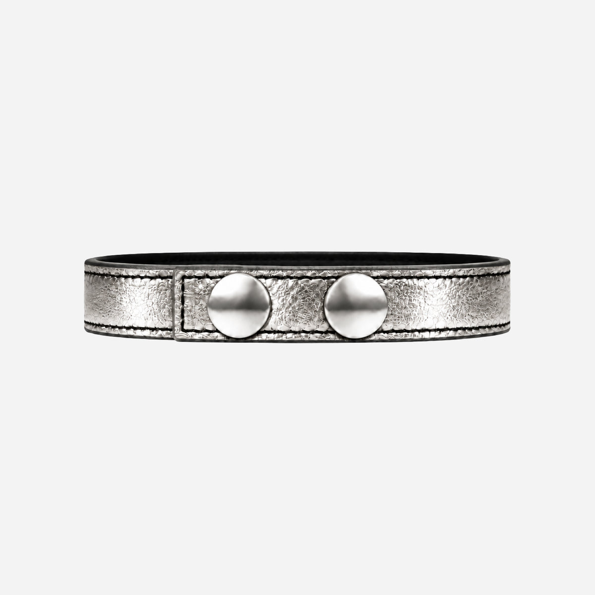 SILVER LEATHER BRACELET (SLIM)