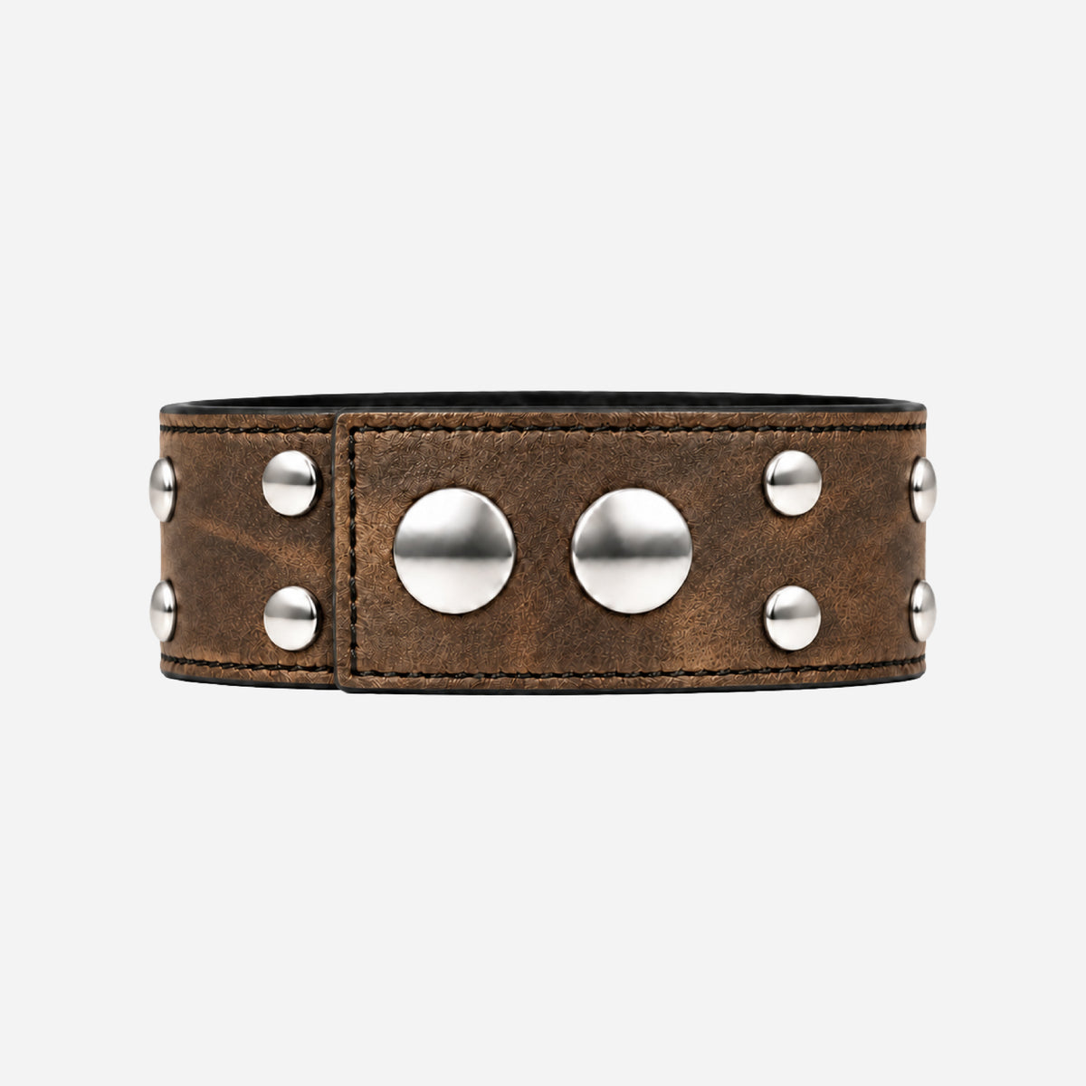 STUDDED BUFFALO LEATHER BRACELET (WIDE)