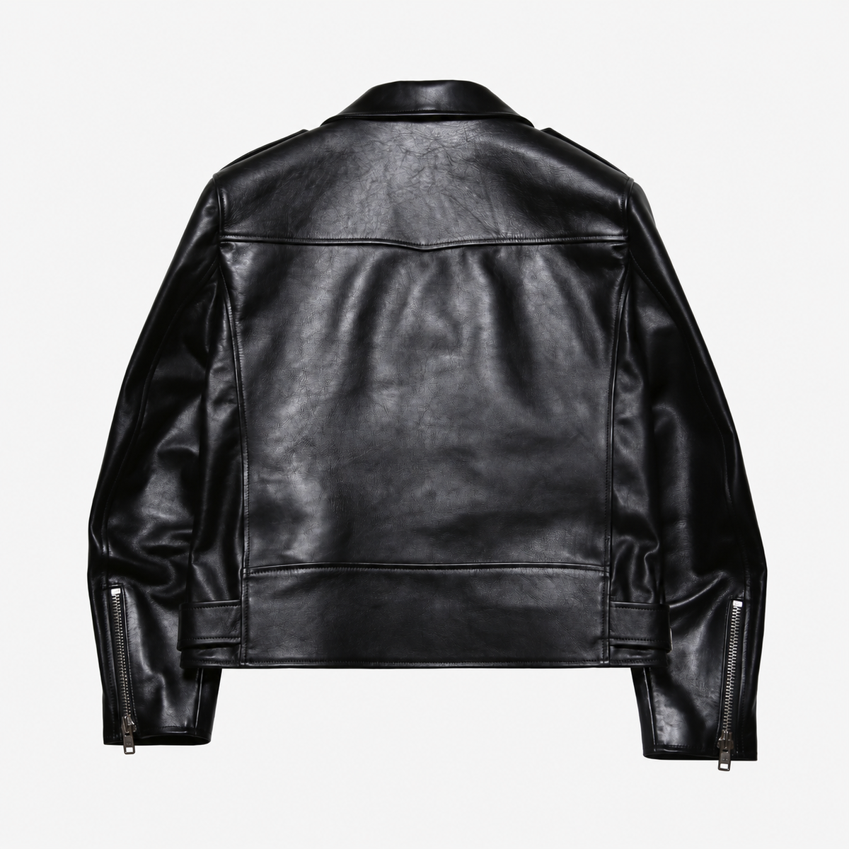 RAMONESKA LEATHER MOTORCYCLE JACKET (SINGLE BELT)