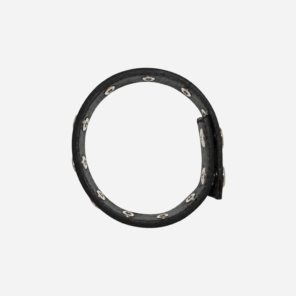 STUDDED IVORY LEATHER BRACELET (SLIM)